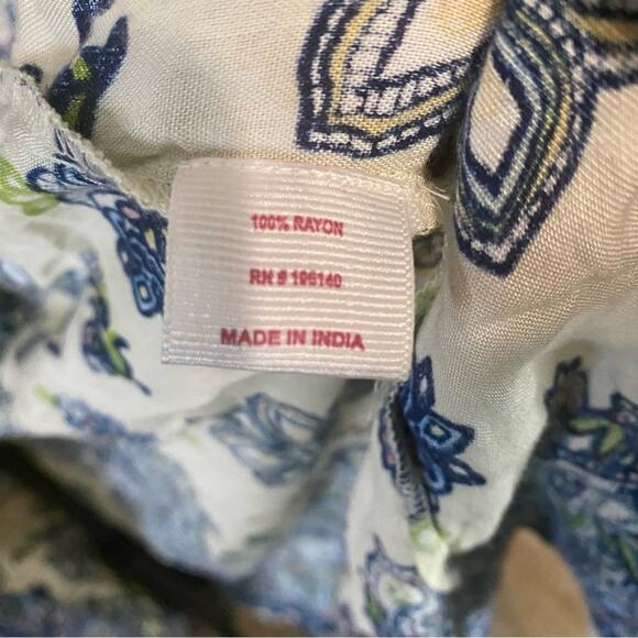 Pinky Floral Kimono duster with Blue and Cream Accents cottagecore boho medium - Picture 8 of 11